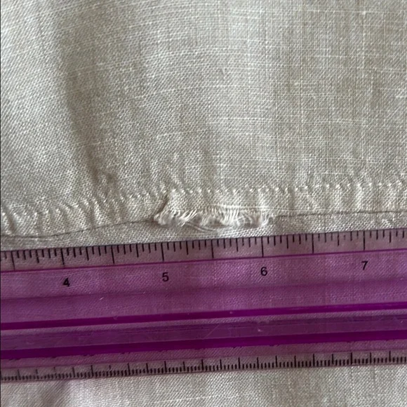 Tahari 100% LINEN Beige Long Sleeve Tunic - Picture 10 of 13